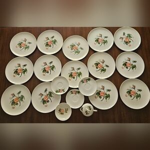 Vintage 1950s Universal Potteries Moss Rose China Bundle